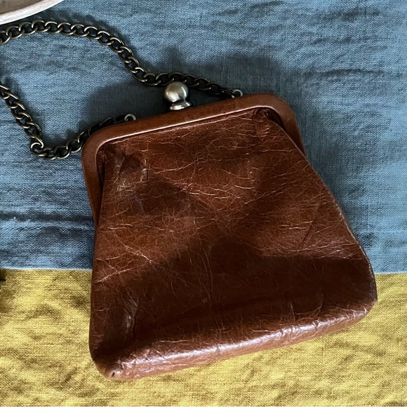 HOBO Vintage Brown Leather Chain Bag - Picture 2 of 4